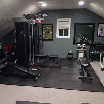 diy home gym floor mats