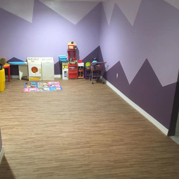 foam wood flooring basement play room