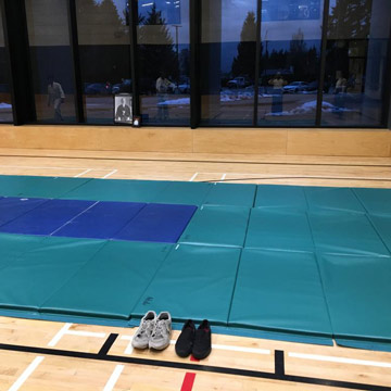 Martial Arts Training on Padded Gym Mats