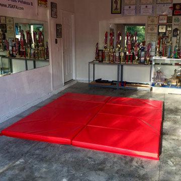 garage gym folding martial arts mats