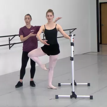 ballet co laboratory teaches on Rosco reversible dance flooring