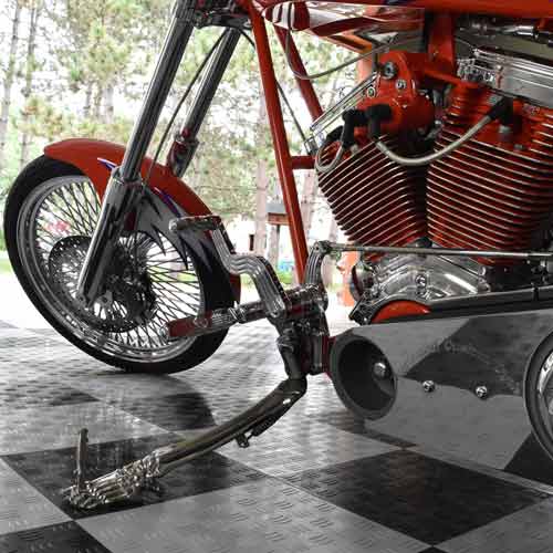 Garage Floor Tile Diamond Motorcycle Parking Mats