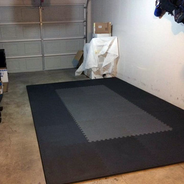 garage puzzle mats in garage
