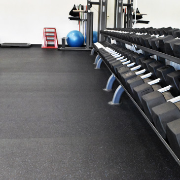 Rubber Floor Rolls used in Commercial Gym Setting