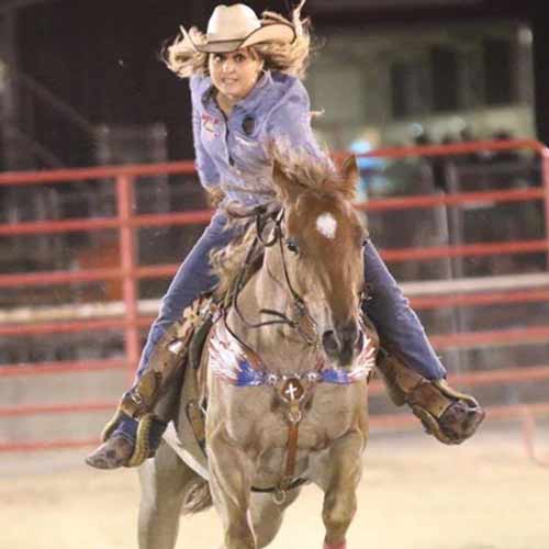 Gracie Shepherd riding Rosie