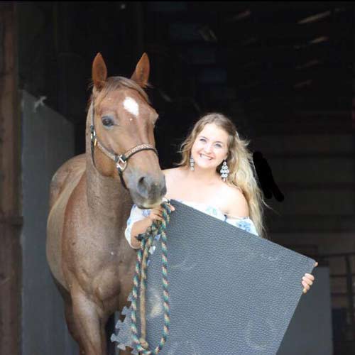 Gracie Shepherd, Rosie and Greatmats Portable Horse Stall Mats