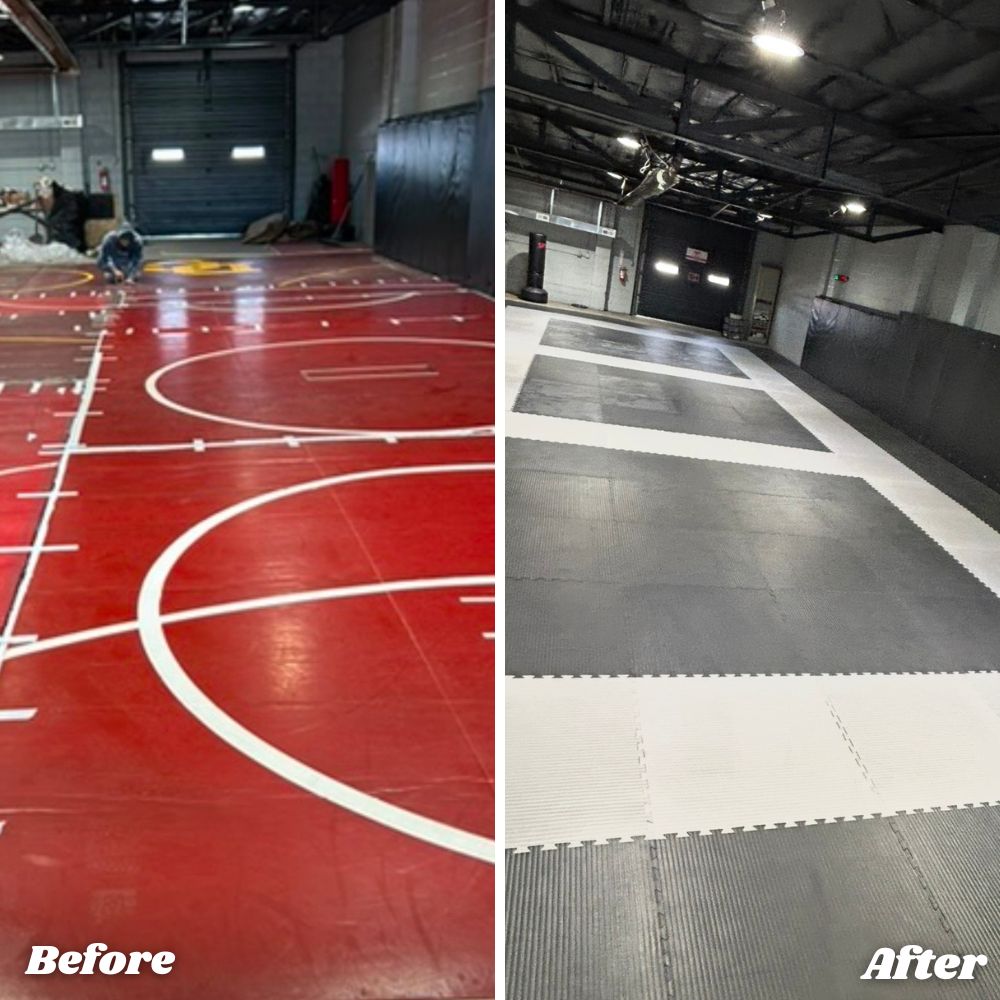 martial arts dojo before and after