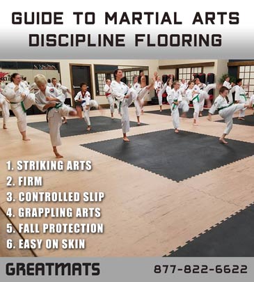 Guide to martial arts discipline flooring info.