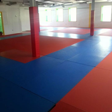 Column Pads in Judo Dojo