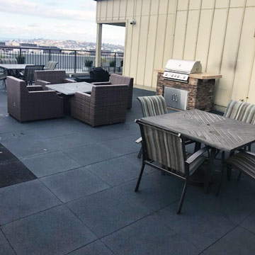 Rubber Flooring Tiles for Apartment Roof Terrace