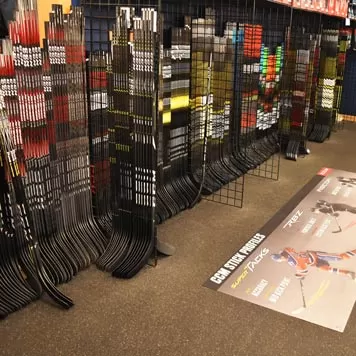 rubber flooring in retail hockey store