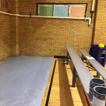 Holy Family School Gymnasium Before Getting Wall Pads