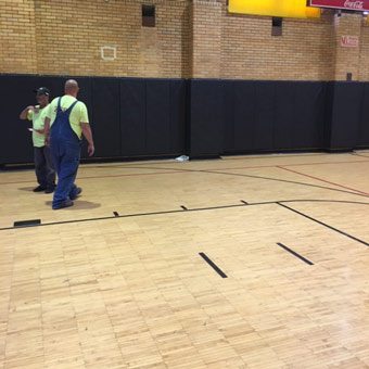 Gymnasium Wall Padding at Holy Family School 