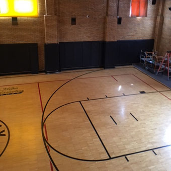 Gymnasium Wall Mats at Holy Family School