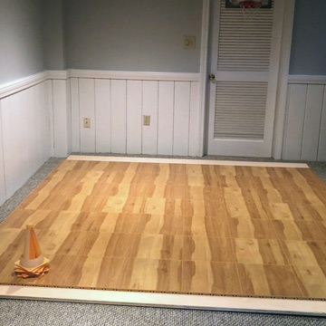 Home Barre Fitness Floor over Carpet