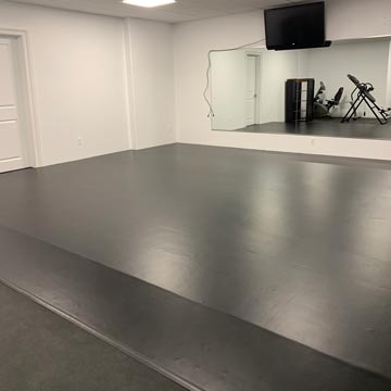 Rosco marley dance flooring for zoom dance class