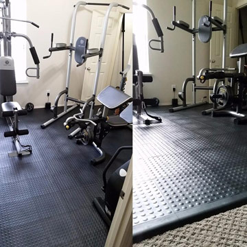 Best Gym Floor Over Carpet for Home - StayLock Tiles