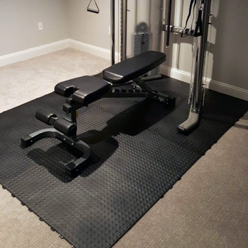 Best Home Gym Flooring Over Carpet For Workout Exercise