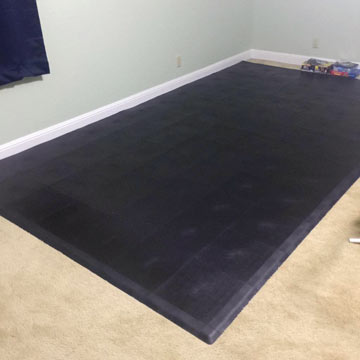 Staylock Aerobic Flooring over Carpet