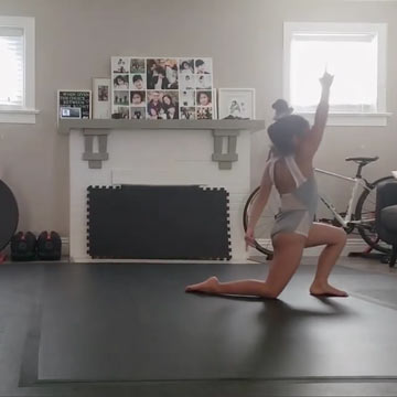 Home dance area for virtual dance classes online