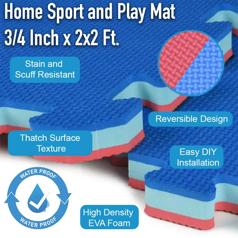 home sport and play mat infographic