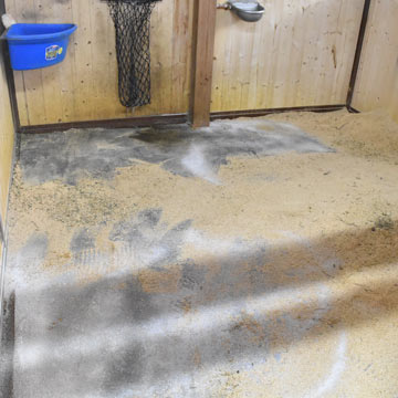 Horse Stall Mats with Lime