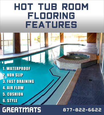hot tub room flooring features info