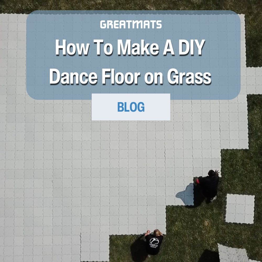 how to make a diy dance floor over grass