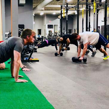 fitness training facility uses rubber flooring rolls