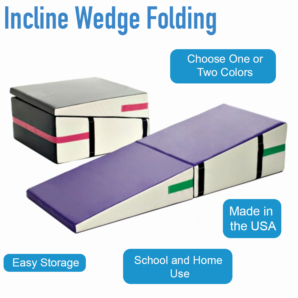 Incline Wedge Folding 24 x 48 x 14 Inches infographic