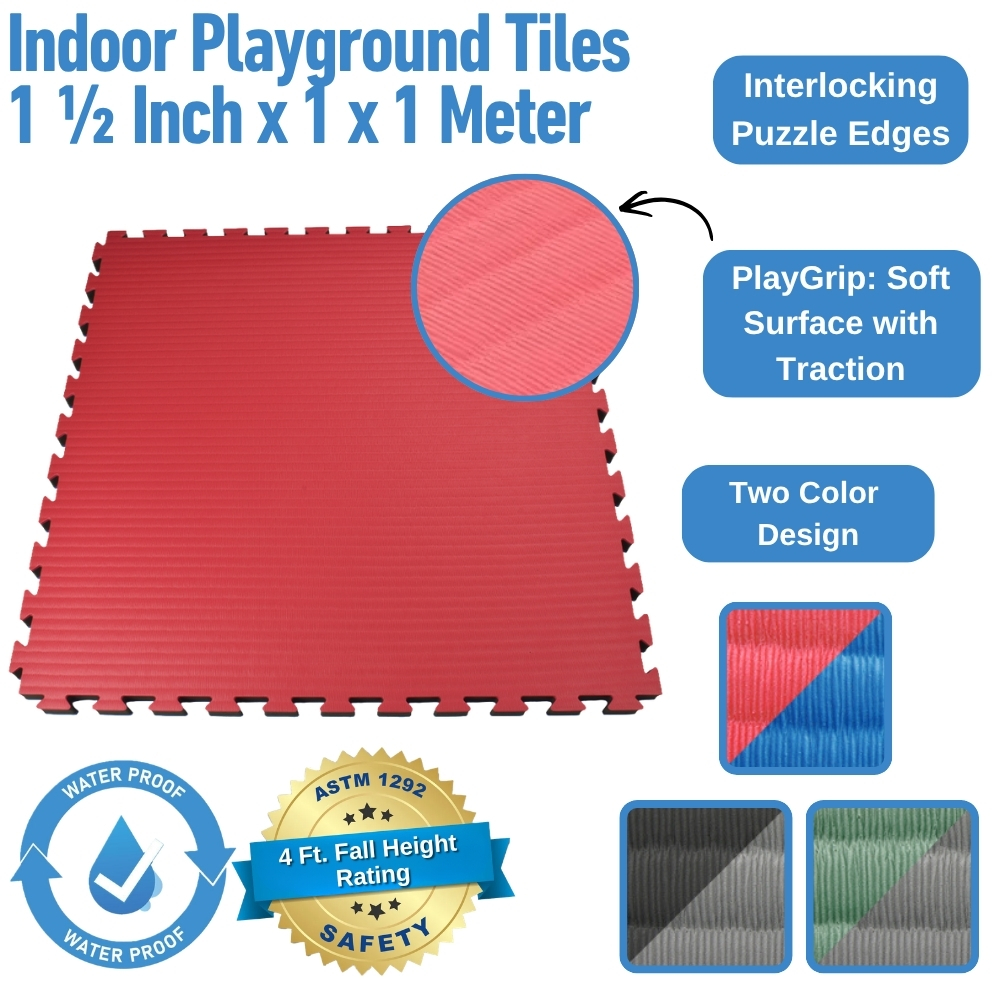 Indoor Play Flooring Foam Mat Flooring 1-5/8 Inch infographic