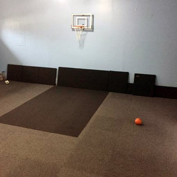 Easy to Clean Carpet Tiles in Garage Play Area