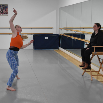 gray dance studio flooring