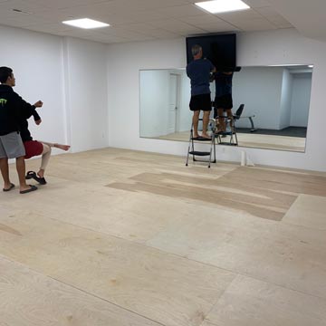 DIY sprung floor for professional basement dance studio