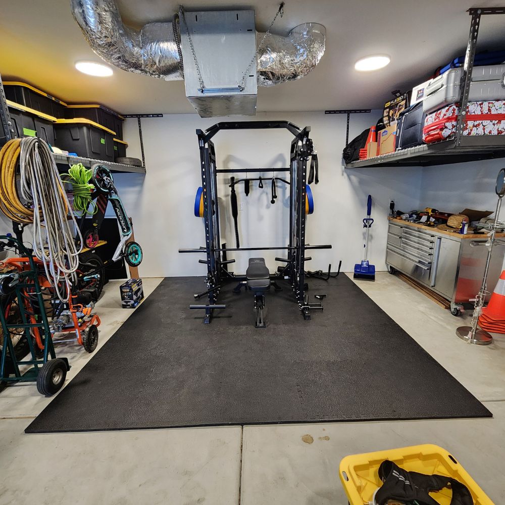 gym flooring tiles for garage