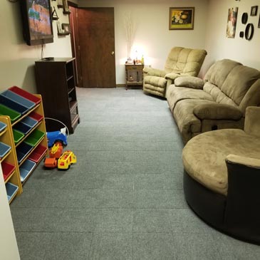 basement flooring using carpet tiles