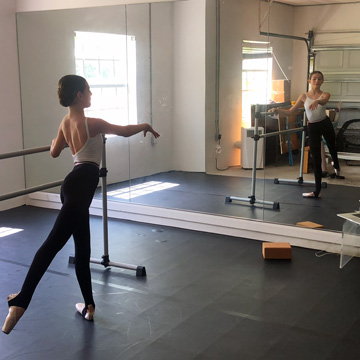 Make home dance studio for online ballet classes