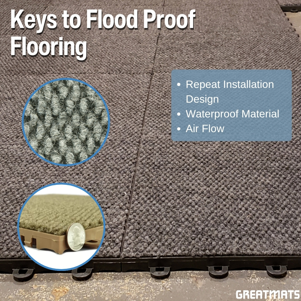 Keys to flood proof flooring for basements