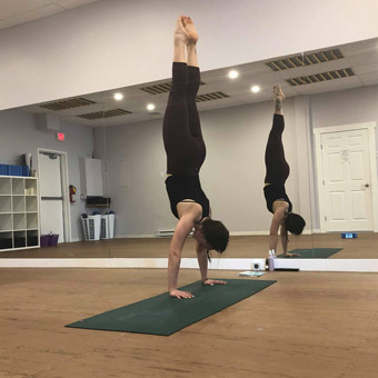 Yoga Handstand on Martial Arts Mats