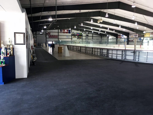 Monroe Youth Hockey Ice Rink with Rubber Flooring