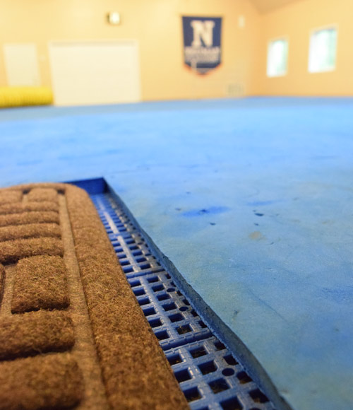 Indoor Dog Training Flooring System over Damp Concrete