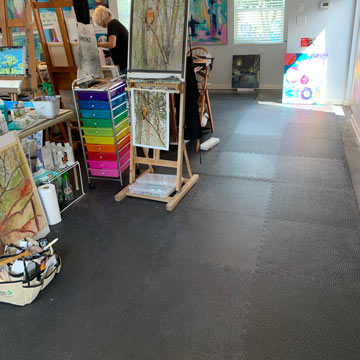 painting studio foam flooring