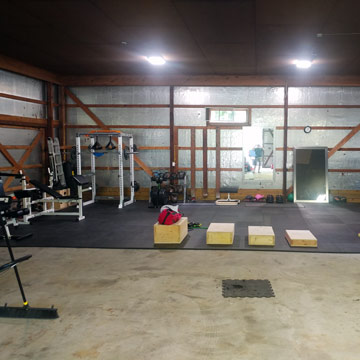 Pole Barn Gym Flooring