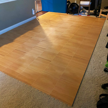 vinyl flooring tiles over carpet