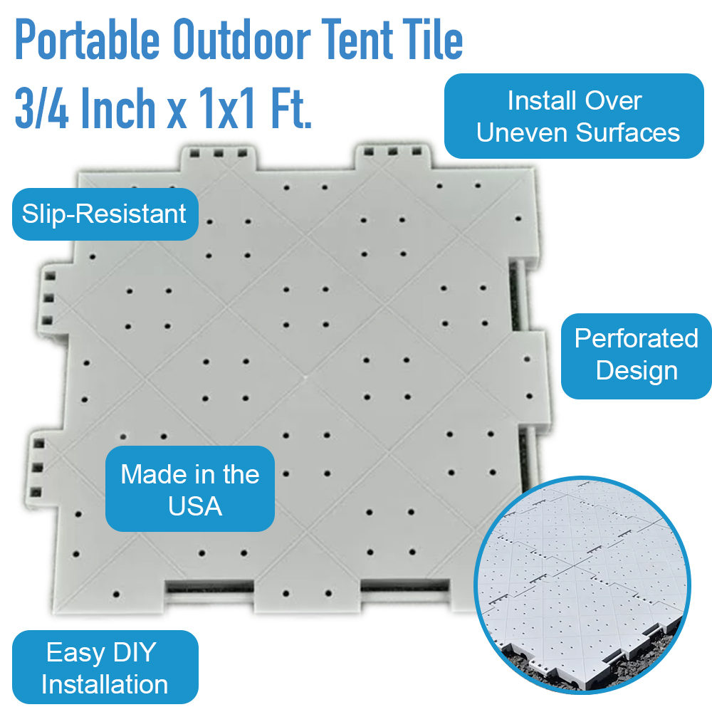 Portable Outdoor Tile 12x12 Inch Tile infographic