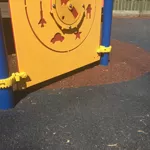 Poured-in-place playground rubber