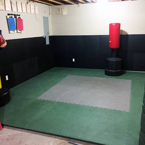 Puzzle Mat Wall Padding Black