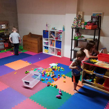 Kids Playroom Colorful Foam Mats Pink Green Blue Purple Orange Red