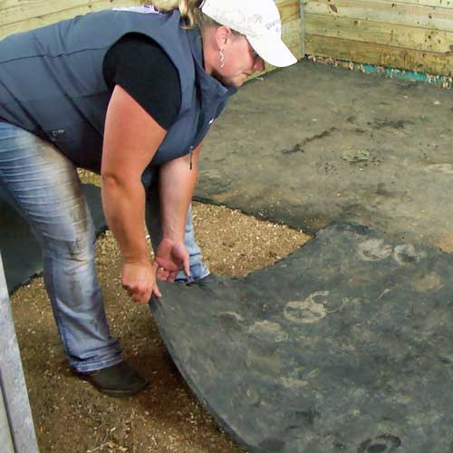 installing interlocking horse stall mats