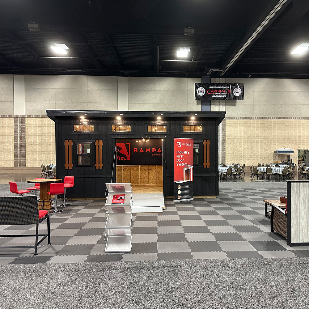 Home Sport and Play Gym Flooring over Carpet for Trade Show Booth